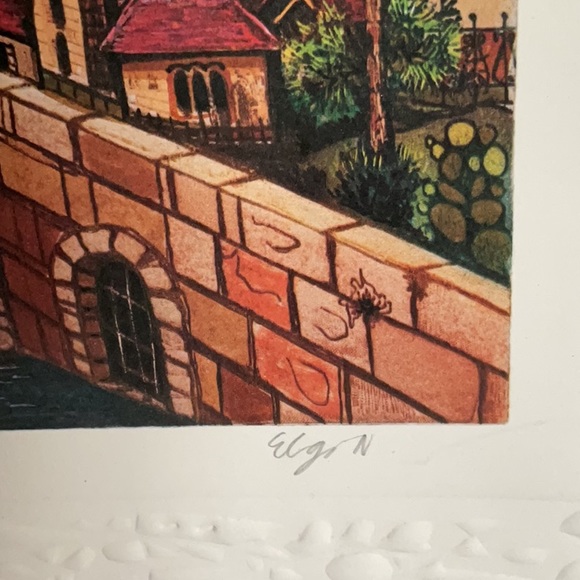 “SEA OF GALILEE” Limited Edition, Hand Signed, Lithograph by Amram Ebgi - Picture 3 of 9